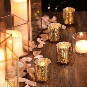 Gold Speckled Glass Votives